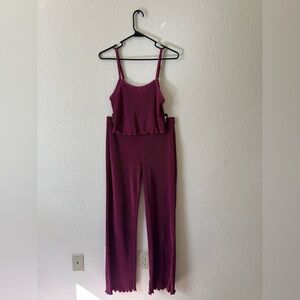 Women's Burgundy 2 Piece